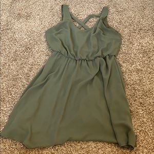 Hunter green sundress with crisscross back